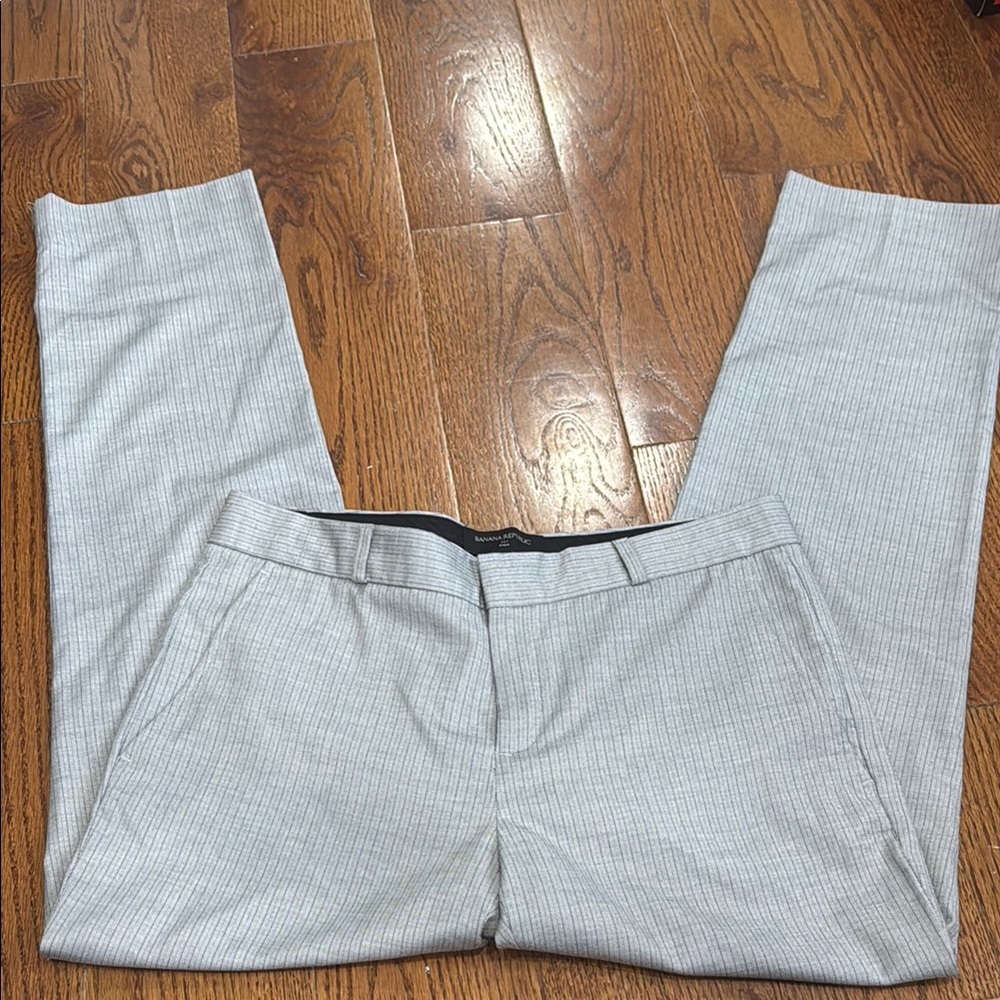 Banana Republic Ryan Gray Striped Pants